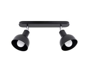 SOLLUX lighting - Applique Elba - Appliques - Lampe Décorative - Lampe LED - Faible Consommation en Énergie - Longue Durée de Vie - Design Attrayant - E27, 2x max 15W LED, ~230V, 50Hz - Noir