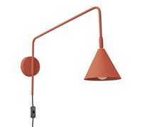 SOLLUX lighting Applique murale d'intérieur - Applique acier - 1 lumière - Ampoule LED - Rouge Ocre Nox