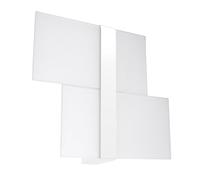 SOLLUX lighting Applique murale d'intérieur - Applique acier verre - 1 lumière - Ampoule LED - Blanc Massimo
