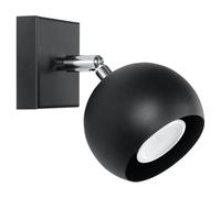 SOLLUX lighting Applique murale d'intérieur - Applique en acier - 1 lumière - Ampoule LED - Oculare noir