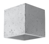 SOLLUX lighting Applique murale d'intérieur en béton, 1 flamme, ampoule LED 3000K grise Quadx