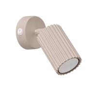 SOLLUX lighting Applique Murale - Lampe Murale Intérieure avec Interrupteur - en Aluminium - 1 Abat-Jour - Lampe LED - Taupe Karbon