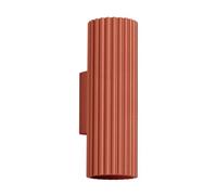 SOLLUX lighting Applique Murale - Lampe Murale Intérieure - en Aluminium - 1 Abat-jour - 6,5 x 8,5 x 20 cm - Karbon Ocre Rouge