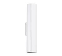 SOLLUX lighting Applique Murale - Lampe Murale Intérieure - en Aluminium - 1 Abat-jour - 6,5 x 8 x 30 cm - Karbon Blanc