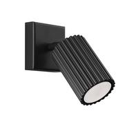 SOLLUX lighting Applique Murale - Lampe Murale Intérieure - en Aluminium - 1 Abat-jour - 8 x 16 x 16 cm - Karbon Noir