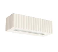 SOLLUX lighting Applique Murale - Lampe Murale Intérieure - en Céramique - 1 Abat-jour - Lampe LED Ampoule - Beige Rigata
