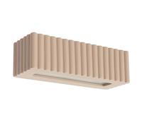 SOLLUX lighting Applique Murale - Lampe Murale Intérieure - en Céramique - 1 Abat-jour - Lampe LED Ampoule - Taupe Rigata