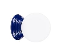 SOLLUX lighting Applique Murale - Lampe Murale Intérieure - en Céramique Émaillée Verre - 1 Abat-jour - Lampe LED Ampoule - Bleu Outremer Zori