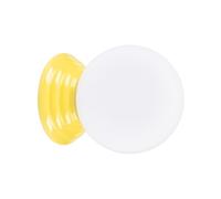 SOLLUX lighting Applique Murale - Lampe Murale Intérieure - en Céramique Émaillée Verre - 1 Abat-jour - Lampe LED Ampoule - Jaune Zori