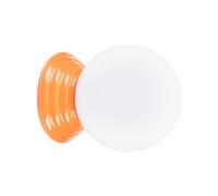 SOLLUX lighting Applique Murale - Lampe Murale Intérieure - en Céramique Émaillée Verre - 1 Abat-jour - Lampe LED Ampoule - Orange Zori