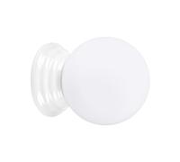 SOLLUX lighting Applique Murale - Lampe Murale Intérieure - en Céramique Émaillée Verre - 1 Abat-jour - Lampe LED Ampoule - Blanc Zori