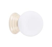 SOLLUX lighting Applique Murale - Lampe Murale Intérieure - en Céramique Émaillée Verre - 1 Abat-jour - Lampe LED Ampoule - Beige Zori