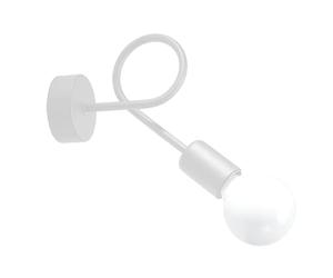 SOLLUX lighting - Applique Murale - Lampe Murale SUPEŁ - Luminaire Décoratif - Lampe LED - Faible Consommation Énergétique - E27, 1x max 15W LED, ~230V, 50Hz, IP20 - Blanc - 25x8x20cm