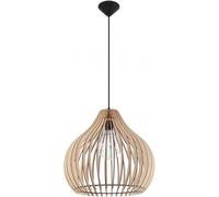 SOLLUX Lampe en Bois Ajouré Spot Suspendu Éclairage Plafonnier Bois Ampoule LED Design Géométrique Installation Facile APRILLA 40x40x100 cm