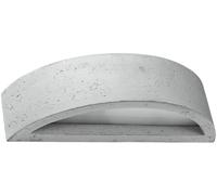 Applique semi-circulaire en béton et verre gris 40 x 10 cm