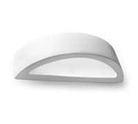SOLLUX lighting Atena Applique murale en céramique | Design Moderne Très Polyvalent | Ampoule E27 Remplaçable, 1 x 60 W | Blanc, 40,5 x 14,5 x 10 cm