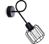 Applique Acier Noir E14 1 Beluci Long