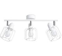 Plafonnier Acier Blanc E14 3 Beluci