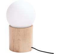 Sollux Lighting Lampe de table Boomo – Globe bois naturel moderne – 1x G9