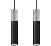 Sollux Lighting Borgio lampe suspendue 2x40 W noir-gris/cendre SL.0651
