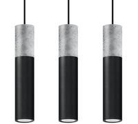 Sollux Lighting Borgio lampe suspendue 3x40 W noir-gris/cendre SL.0652