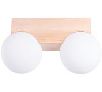 Sollux Lighting Bulbo plafonnier 2x8 W blanc-bois SL.1683