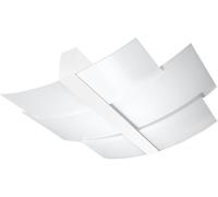 SOLLUX lighting Plafonnier - spot de plafond en acier verre - 1 flamme - ampoule LED - blanc Celia