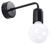 SOLLUX lighting E27, 1 x 60 W, 1 x 15 W, 50-60 Hz, 220-230 V, IP20 e protection des ampoules non incluses Dimensions : 8/14/8 cm Matériau : acier couleur : noir SL.0306