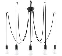 Sollux Lighting Edison lampe suspendue 5x60 W noir SL.0371