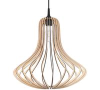 Sollux Lighting - Lampe suspendue ELZA en bois ajouré LED design géométrique 41x41x110 cm
