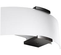 Sollux Lighting Applique murale Emilio Bois massif Verre opale 2 ampoules E14