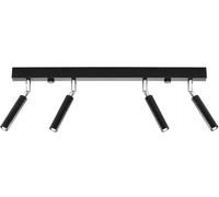 SOLLUX lighting EYETECH 4 Plafonnier Acier Design Cylindrique Minimaliste Moderne pour Chambre Salon Industriel Lofty G9 A++-E 60/3/20 cm 4x Source de