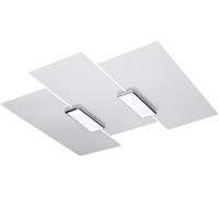 Plafonnier Acier Chrome/Blanc E27 3 Fabiano