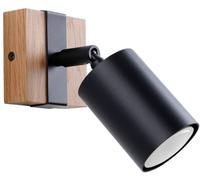 Sollux Lighting Fager applique murale 1x10 W noir-bois SL.1343