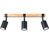 Sollux Lighting Fager plafonnier 3x10 W noir-bois SL.1345