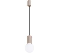 Sollux Lighting Suspension Halo SL.1744 Aluminium taupe verre Ø12 cm G9 1x8 W