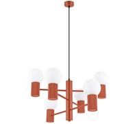 Sollux Lighting Halo lampe suspendue 6x8 W rouge SL.1833