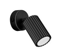 SOLLUX lighting KARBON Lampe Murale Moderne - Luminaire Polyvalent en Aluminium - GU10, Max 10W LED, IP 20 - Ampoule Non Incluse - 1x Source de lumière - 16x8x16cm, Noir