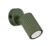 SOLLUX lighting KARBON Lampe Murale Moderne - Luminaire Polyvalent en Aluminium - GU10, Max 10W LED, IP 20 - Ampoule Non Incluse - 1x Source de lumière - 16x8x16cm, Vert olive
