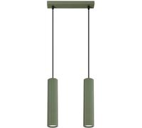 Suspension Aluminium Vert Olive GU10 2 Karbon