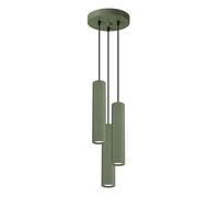 Suspension Aluminium Vert Olive GU10 3 Karbon