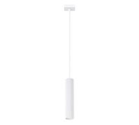 SOLLUX lighting KARBON Moderne Lampe à suspension - Luminaire Polyvalent en Aluminium - GU10, Max 10W LED, IP 20 - Ampoule Non Incluse - 1x Source de lumière - 8x8x118cm, Blanc