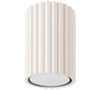 SOLLUX lighting Plafonnier LED - Spot de Plafond - en Aluminium - 1 Spot - 6,5 x 6,5 x 10 cm - Karbon Beige