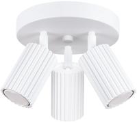 SOLLUX lighting Plafonnier LED - Spot de Plafond - en Aluminium - 3 Abat-jours - 19,5 x 19,5 x 18 cm - Karbon Blanc