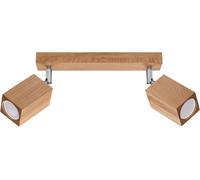 Plafonnier Bois Chêne GU10 2 Keke