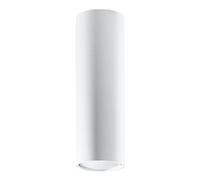SOLLUX lighting Lagos 20 Plafonnier | Design Moderne avec Abat-jour Cylindrique, Style Industriel | Ampoule GU10 Remplaçable, 1 x 40 W | Acier Peint par Poudrage, Blanc, 6 x 6 x 20 cm