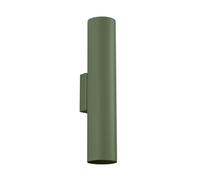 SOLLUX lighting LAGOS Applique moderne - Luminaire polyvalent - GU10, max 10W LED, ~230V, 50Hz, IP20 - Ampoule non incluse - 2x Source de lumière - 8x6x30cm, Vert olive