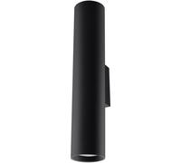 Sollux Lighting Applique murale Lagos 2 – design moderne, GU10 remplaçable, 2x40W, noir