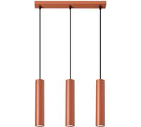 Suspension Acier Ocre Rouge GU10 3 Lagos Line