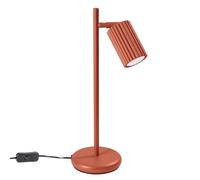 SOLLUX lighting Lampe de Bureau LED - Lampe de Table - en Aluminium - 14,5 x 19,5 x 43 cm - Karbon Ocre Rouge
